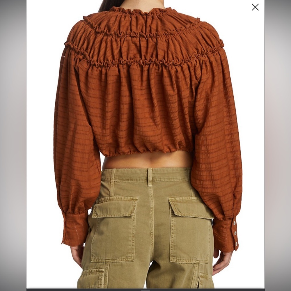 Hail Cropped Ruffle Blouse - Picture 4 of 4